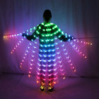 LED Isis Wings Cape | Remote-Control RGB | Belly Dance & Stage | 140 cm