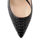 Slingback Stiletto Sandals | Fish Scale | 12cm Heel
