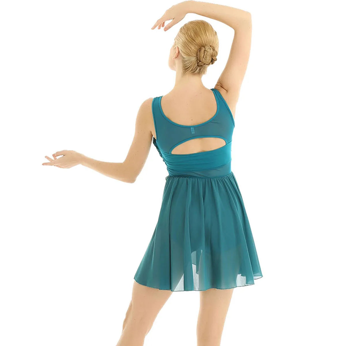 Chiffon Lyrical Dance Dress | Cut-Out Back | Front Slit Skirt