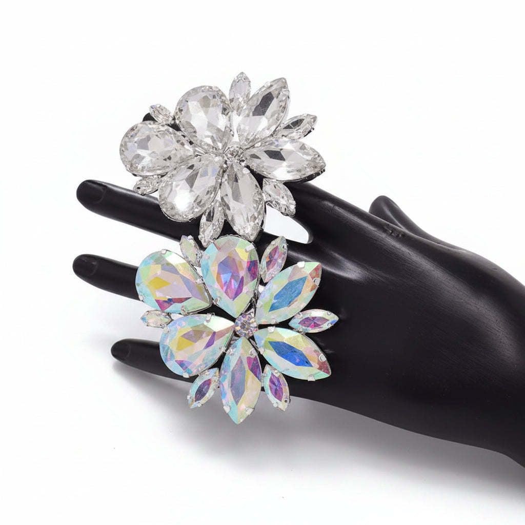 Oversized Rhinestone Cocktail Ring | Adjustable