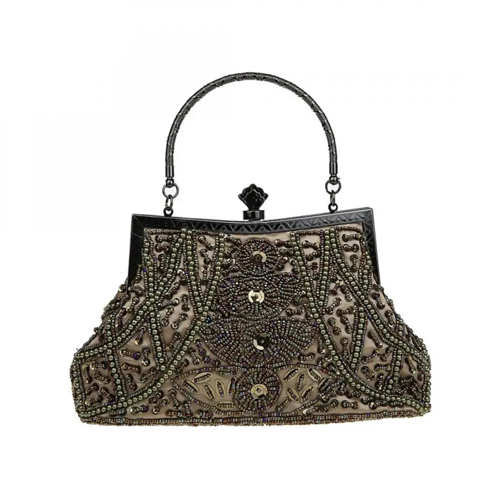 Vintage Beaded Evening Clutch | Sequin Crossbody Bag