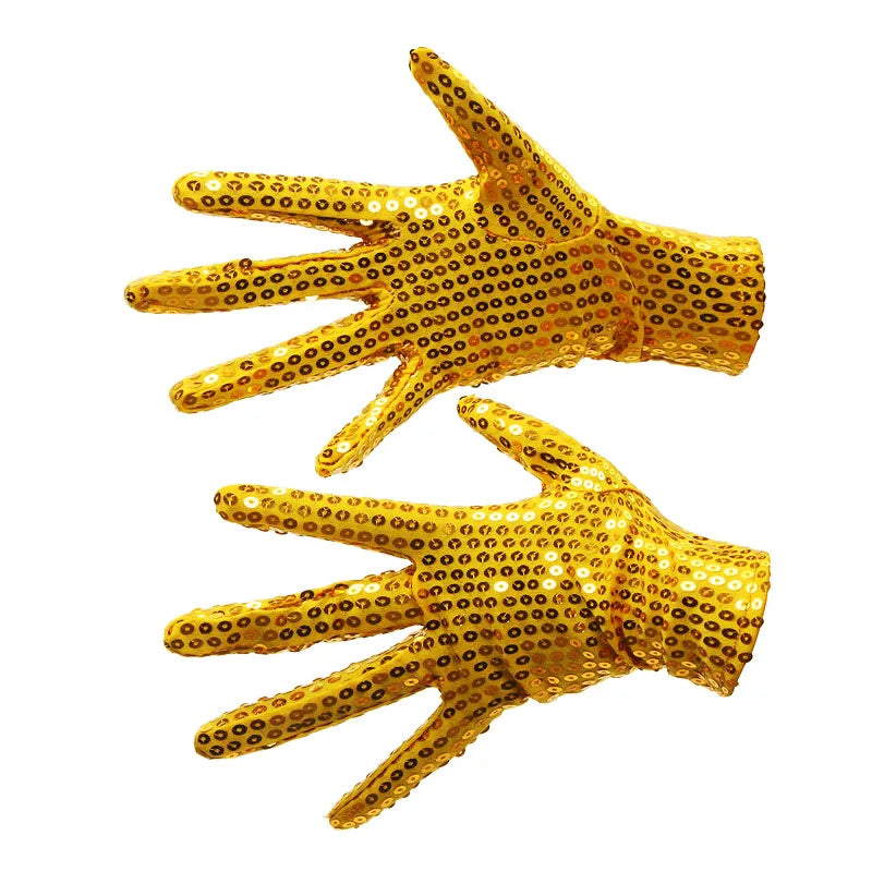Sequin Stage Gloves | Wrist-Length Sparkle