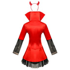 Devil Costume Set | Hooded Tutu Dress with Horns & Cane