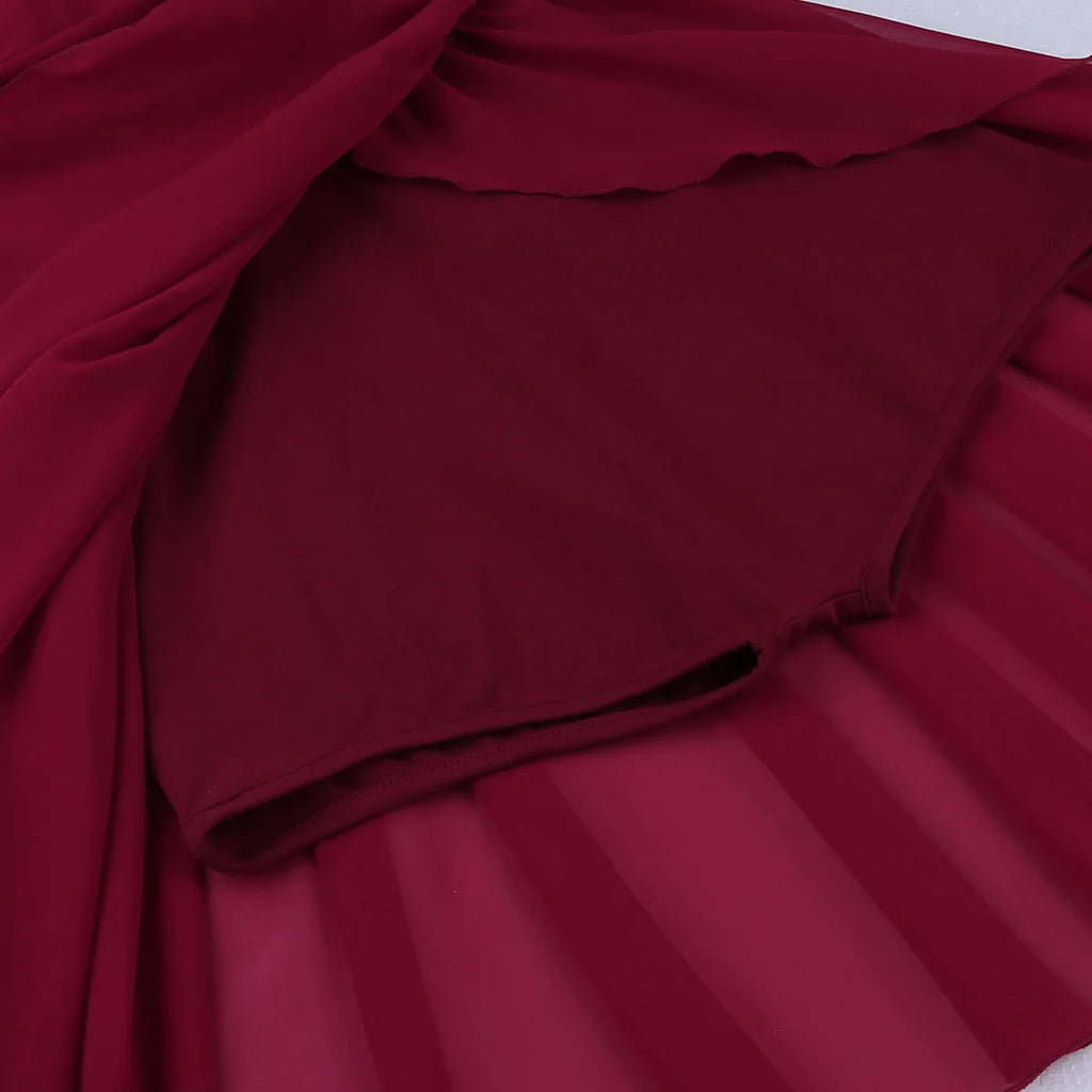Chiffon Lyrical Dance Dress | Cut-Out Back | Front Slit Skirt