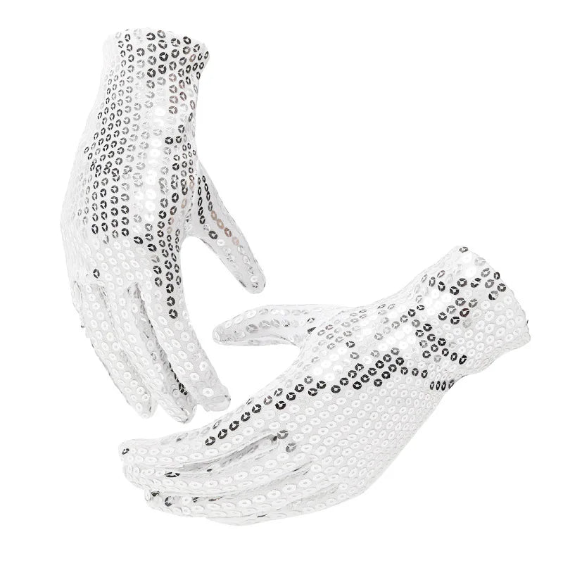 Sequin Stage Gloves | Wrist-Length Sparkle