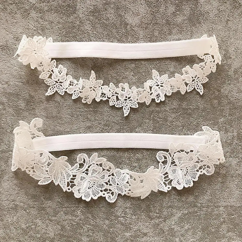 Lace Garter Set | Rose & Floral | Bridal, Burlesque & Gothic