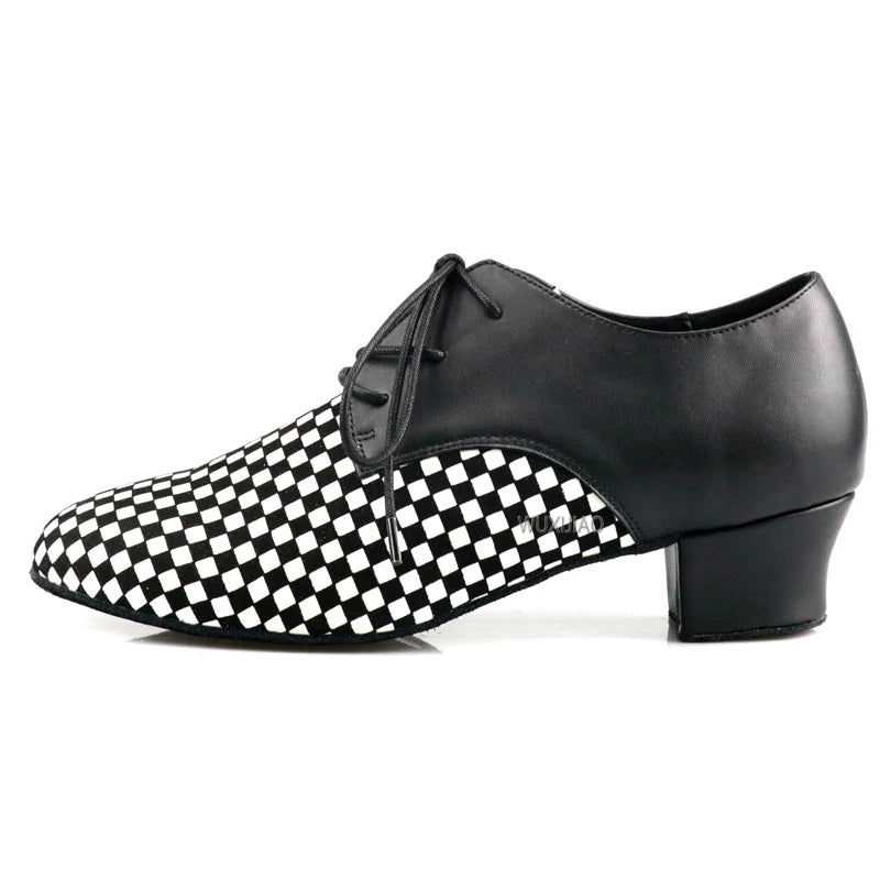 Men's Latin & Modern Dance Shoes | Houndstooth | Low Heel