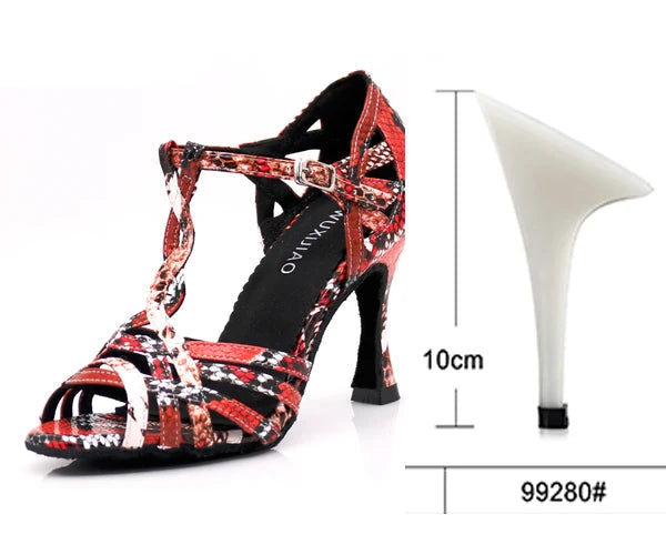 Latin Dance Heels | Colorful Serpentine | 6–10cm