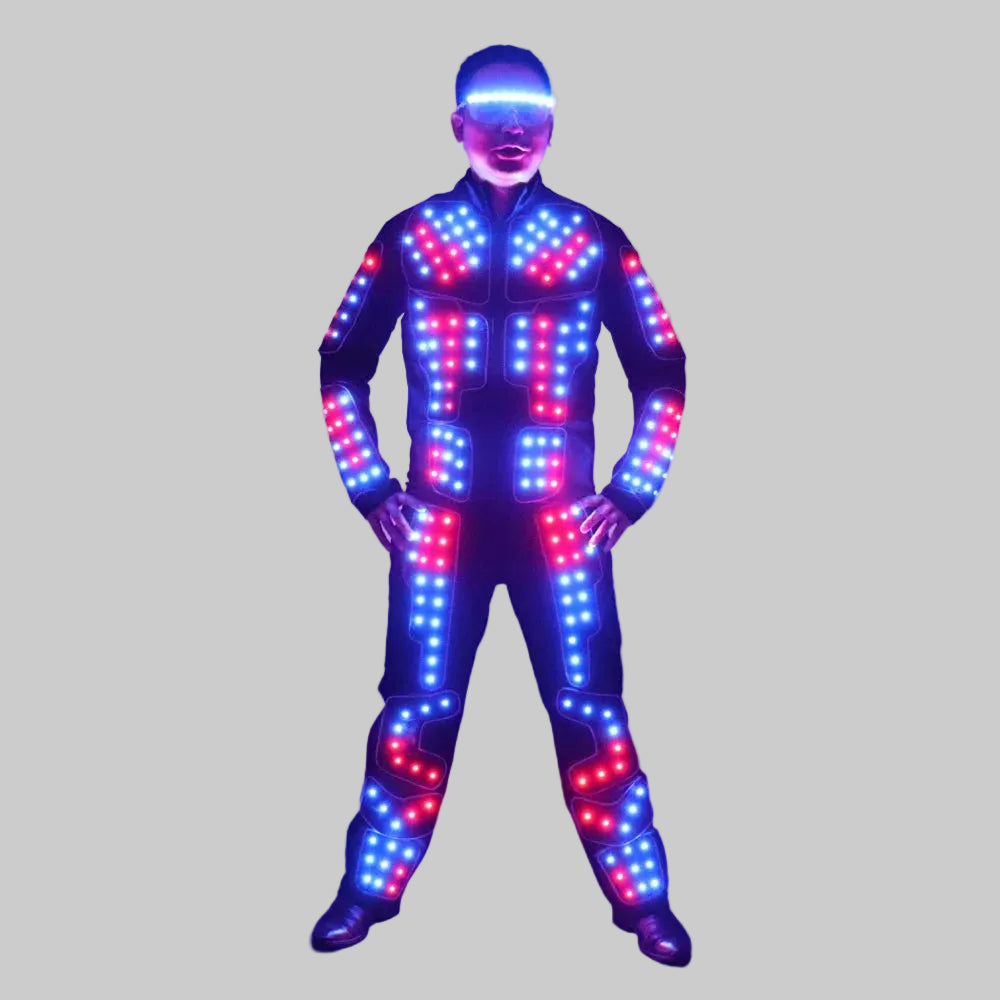 Full Color LED Robot Suit - RGB Light Up Stage Costume Jacket & Pants