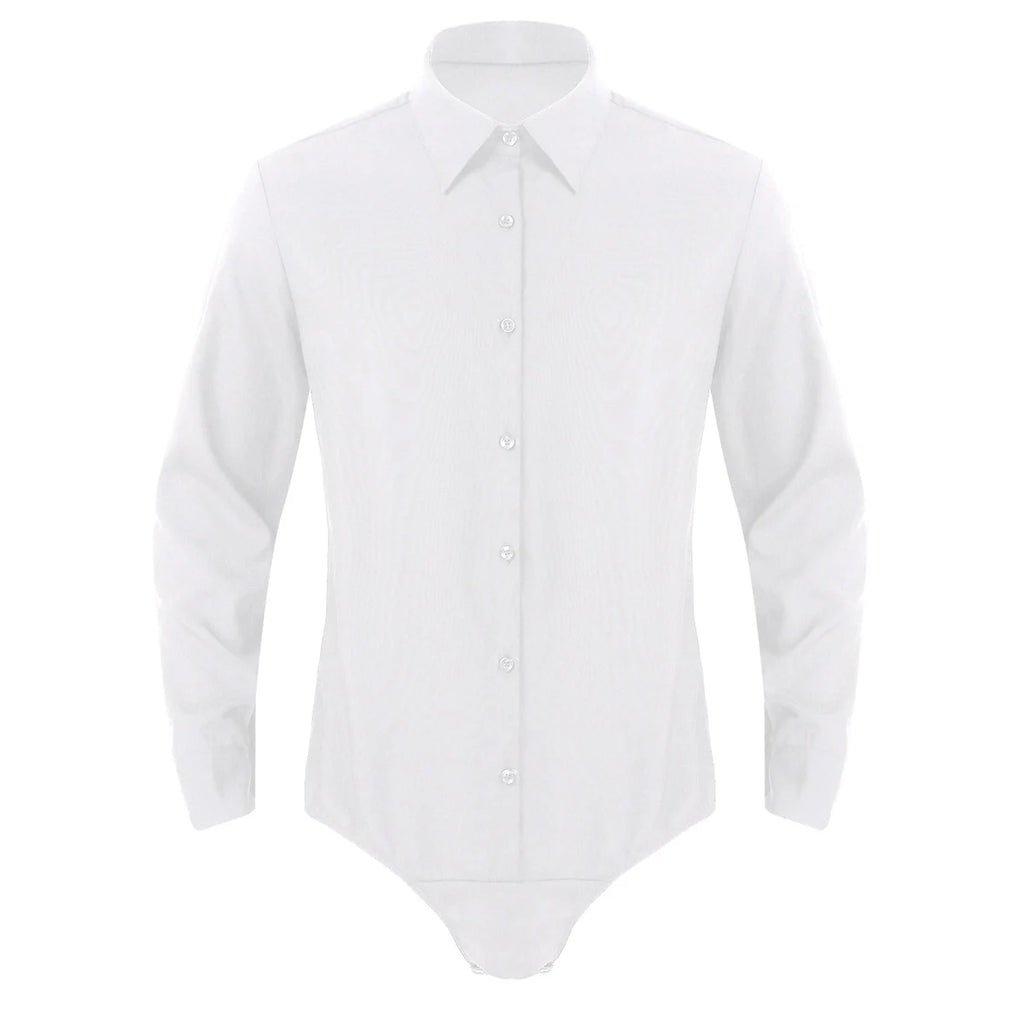 Men’s Dance Bodysuit | Button-Front Shirt