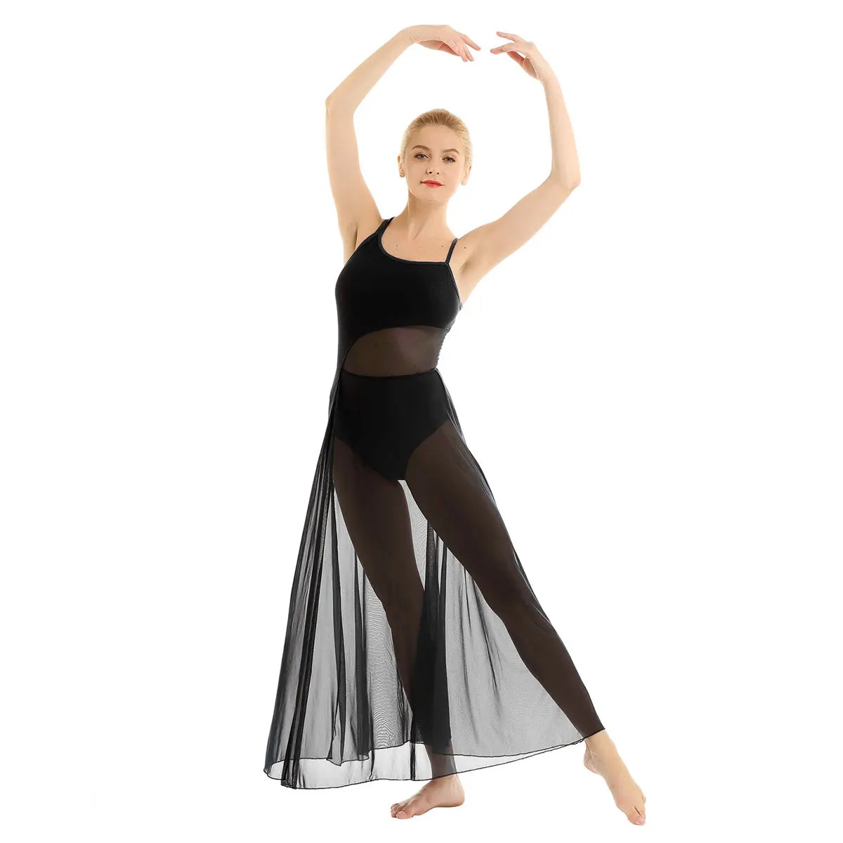 Lyrical Dance Dress | Split Mesh Maxi