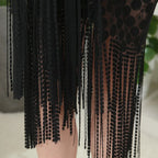 Belly Dance Hip Scarf | Lace Tassel Rectangle Belt