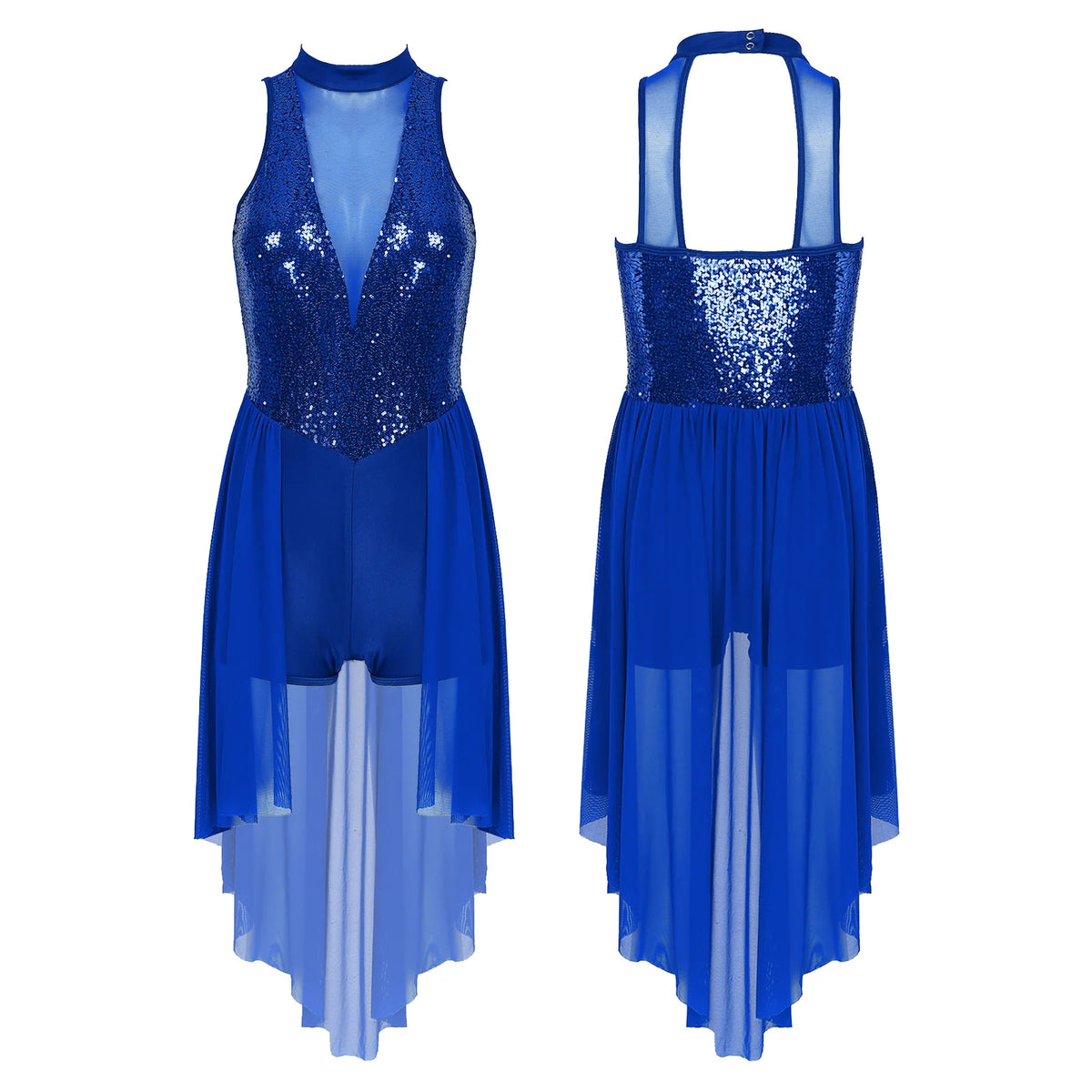 Sequin Lyrical Dress | Mesh Skirt | Long Sleeve