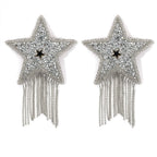 Rhinestone Star Tassel Nipple Covers - Silicone Pasties for Performers