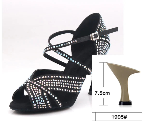 Rhinestone Latin Dance Heels | Multi-Style