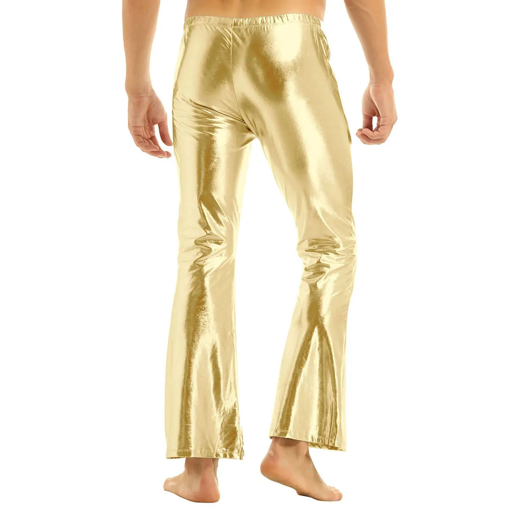 Men's Metallic Bell Bottom Pants | 70s Disco | Flare