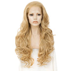 Blonde Lace Front Wig | Long Wavy Synthetic | 26 Inches