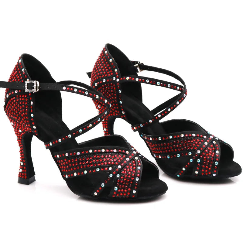 Rhinestone Latin Dance Heels | Multi-Style