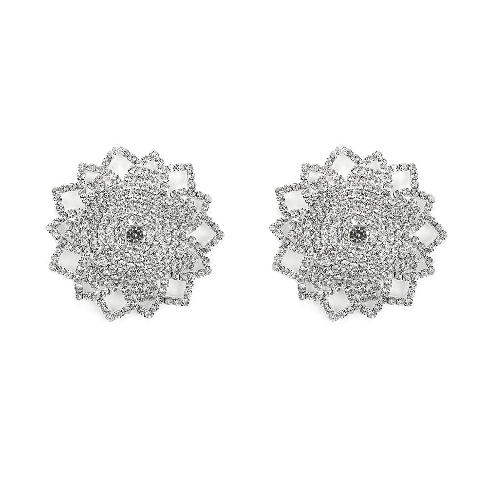 Rhinestone Nipple Covers - Reusable Self-Adhesive Pasties for Performers