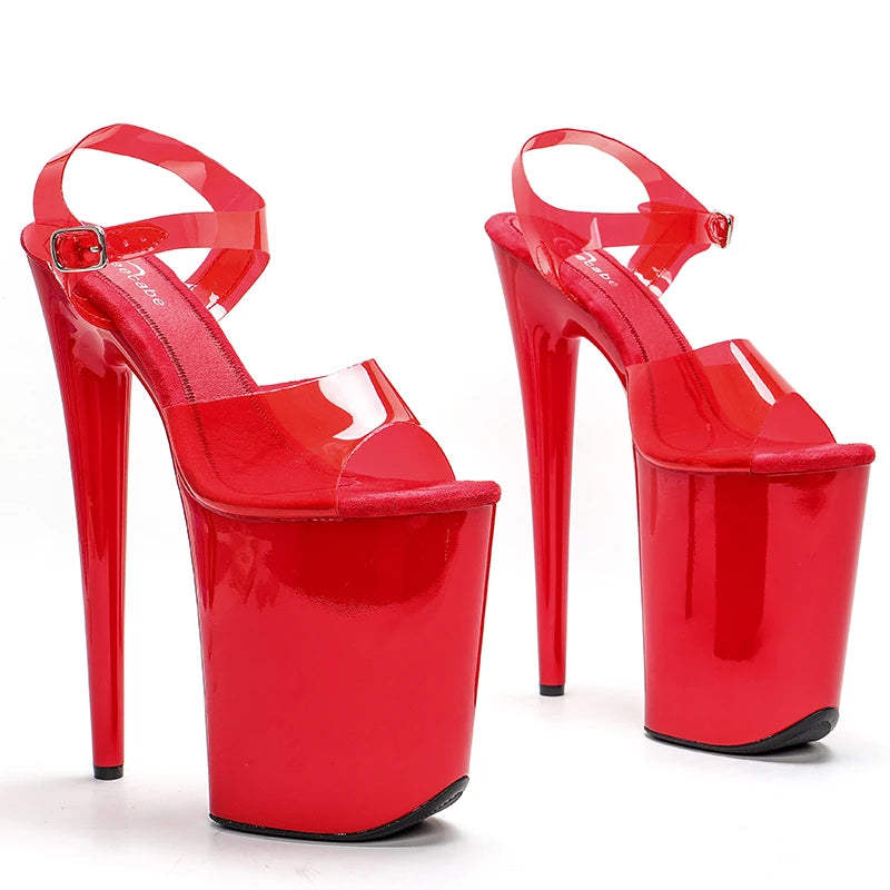 9-Inch Clear Platform Sandals