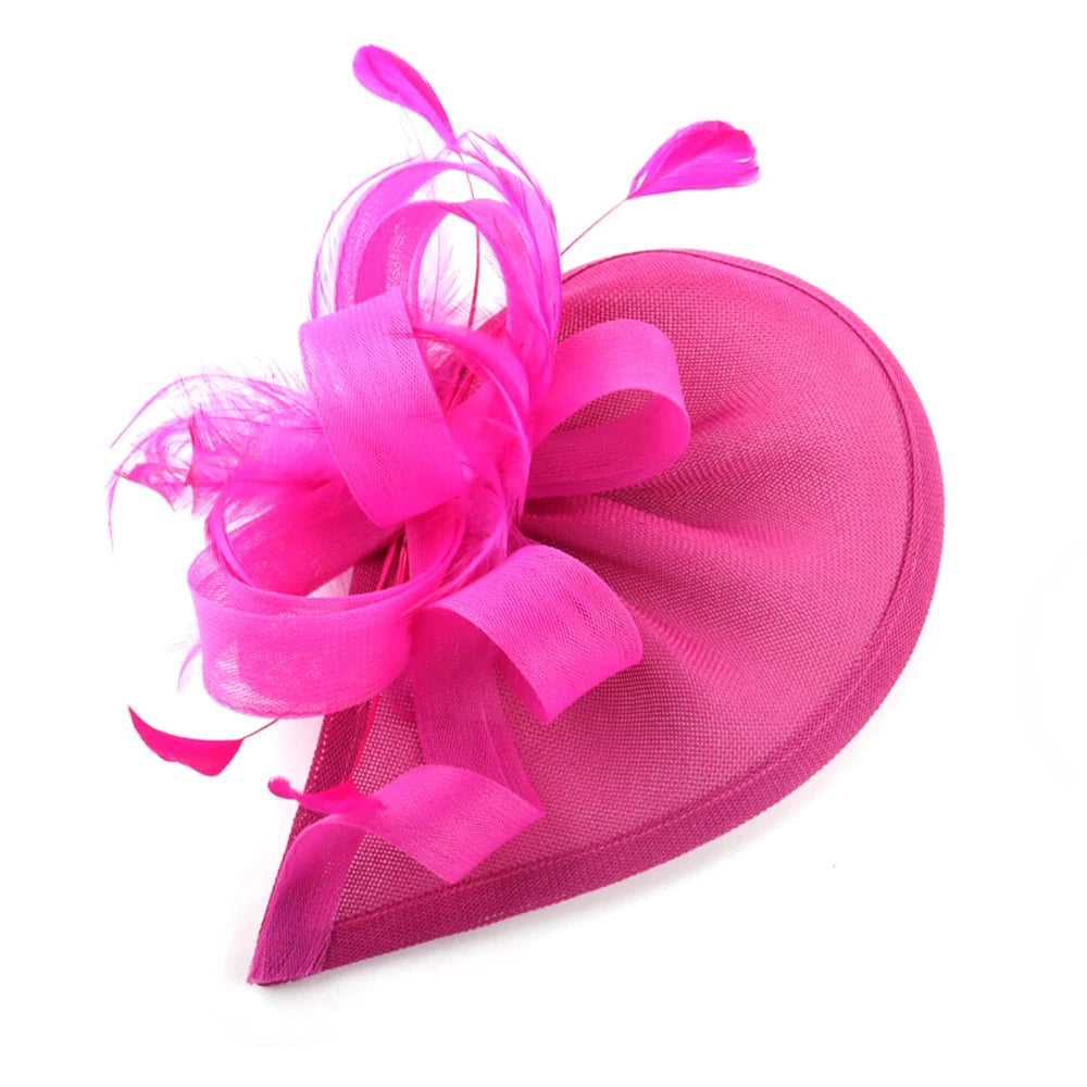 Feather & Mesh Drop Fascinator | Bridal & Tea Party | 8 Colors