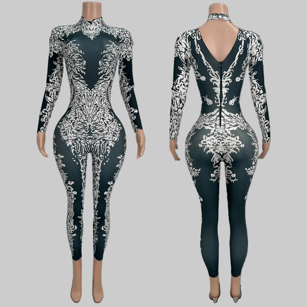 Sparkly Rhinestone Bodysuit - Performance Dancewear