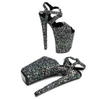 Glitter 9-Inch Platform Pole Dance Sandals