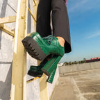 Hoof Heel Double Platform Pumps — Punk Buckle Strap Stage Shoe