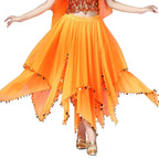 Belly Dance Chiffon Skirt | Sequin Trim | 11 Colors