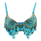 Sequin Beaded Coin Fringe Bra Top | Belly Dance & Festival | 9 Colours