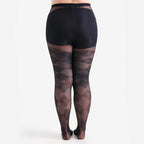 Plus Size Diamond Grid Sheer Tights | 20D High-Waist Pantyhose | 1XL–4XL