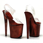 Clear 8-Inch Platform Pole Dance Sandals