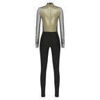 Rhinestone Catsuit | Mesh Sleeves | Stage Ready