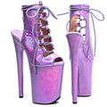 9-Inch Holographic Snake Ankle Boots