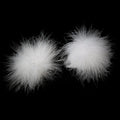 Faux Feather Pom-Pom Pasties | Fluffy Nipple Covers