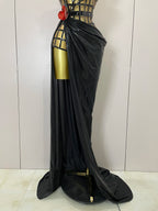 Cage Bodice Mesh Gown Set | Top, Skirt & Gloves | Stage