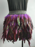 Faux Feather Stage Mini Skirt