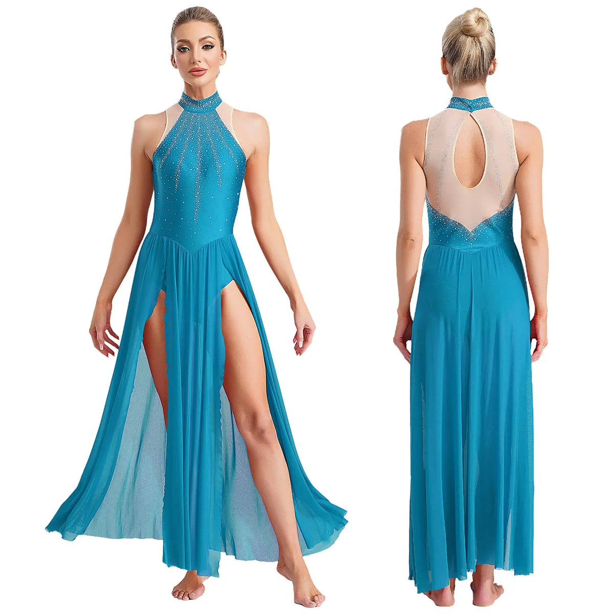 Lyrical Dance Dress | Split Mesh Skirt