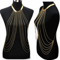Golden Cascade Tassel Body Chain