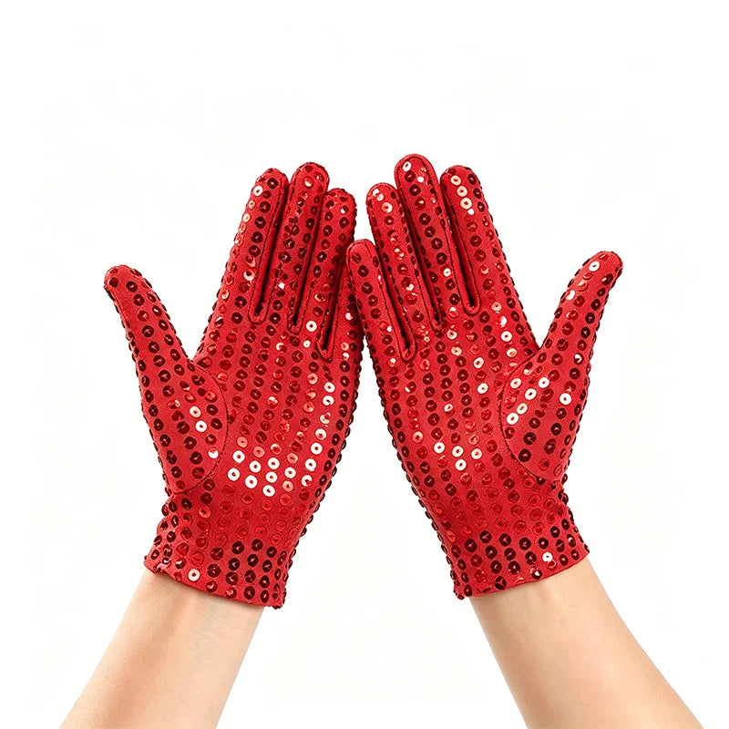 Sequin Dance Gloves | Stage Sparkle