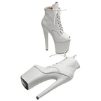 8-Inch Matte Platform Ankle Boots