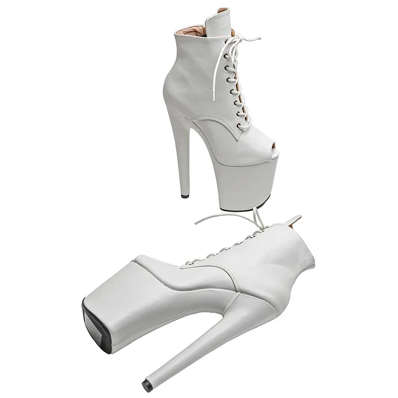 8-Inch Matte Platform Ankle Boots