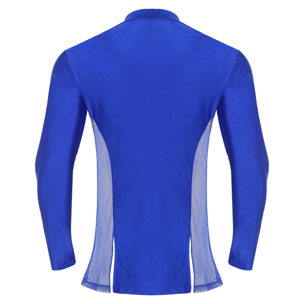 Men’s Dance Top | Rhinestone Mesh