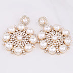 Pearl & Rhinestone Drop Earrings | 7 Colors