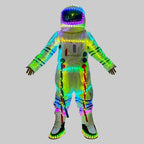 LED Luminous Space Suit - Remote Control Light Up Performance Costume