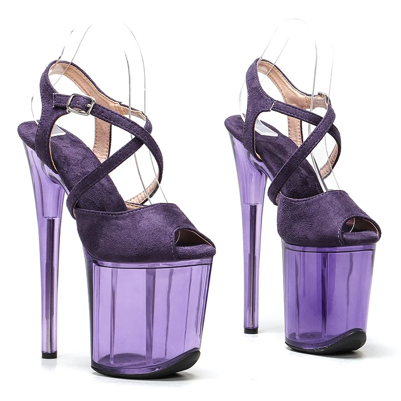 8-Inch Suede Open-Toe Platform Sandals