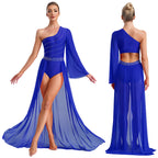 Lyrical Dance Dress | One-Shoulder Rhinestones