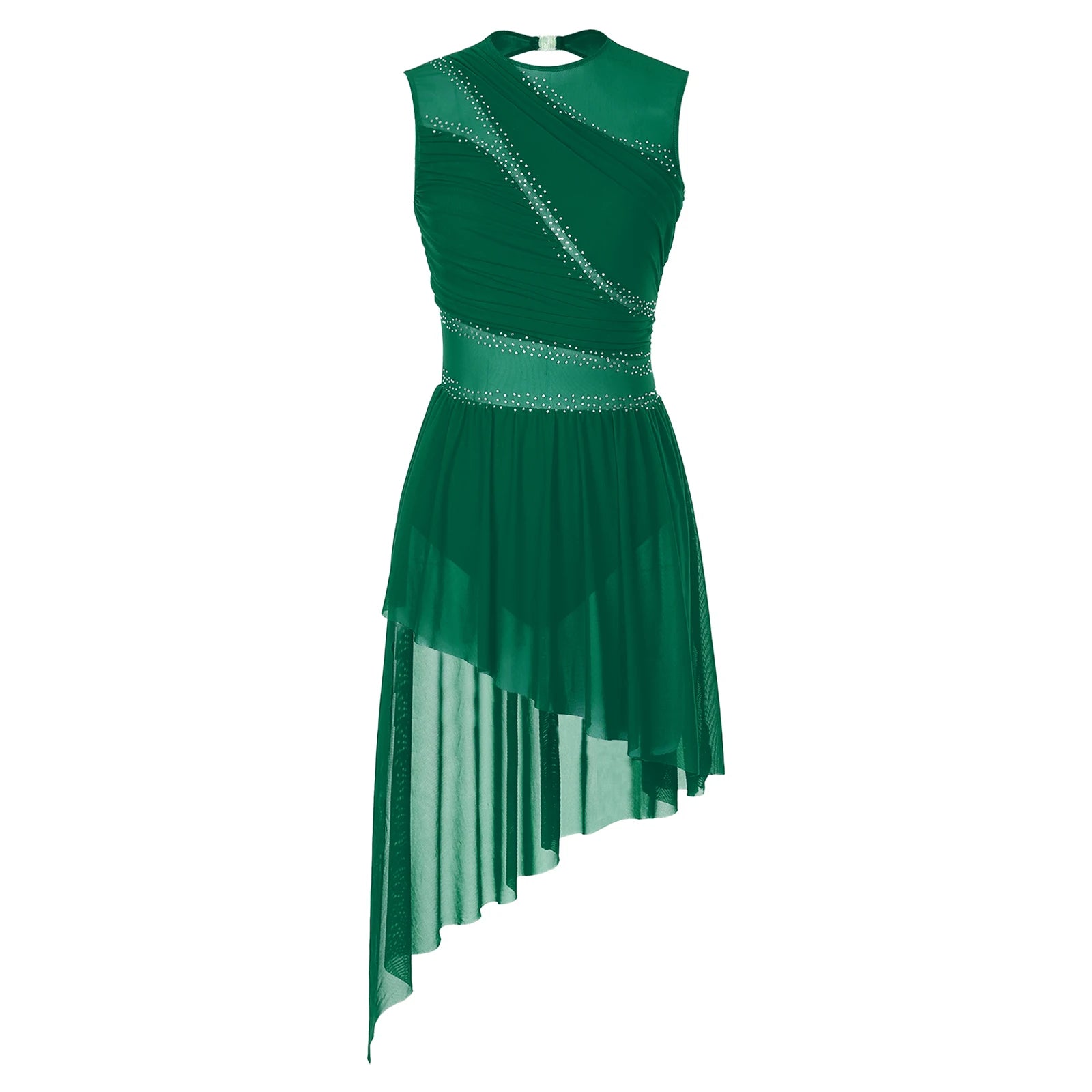 Rhinestone Lyrical Dress | Keyhole Back | Figure Skating