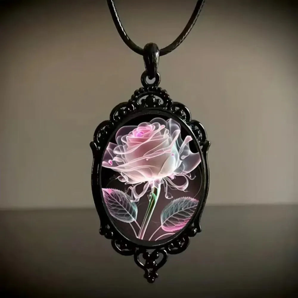 Gothic Glass Cameo Pendant Necklace | Sun Moon Witch | 7 Designs