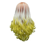 Red to Yellow Ombre Lace Front Wig | 24 Inch | Natural Wavy